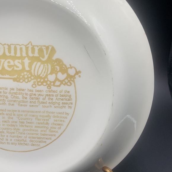 Vintage 1983 Royal China Co. Apple Pie 10” Pie Pan - Picture 3 of 14